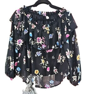 Divided by H&M floral design funcy blouse xs